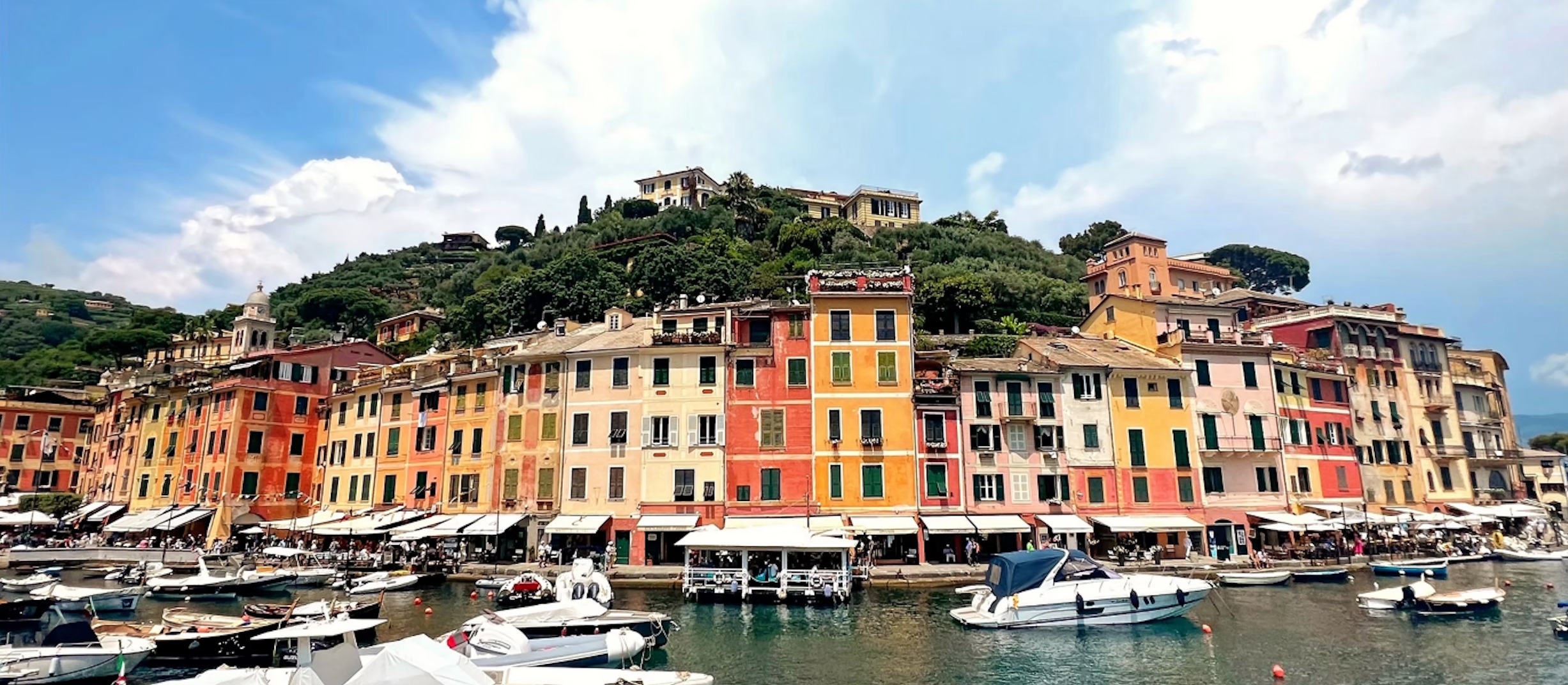 Luxury travel destination at golden hour